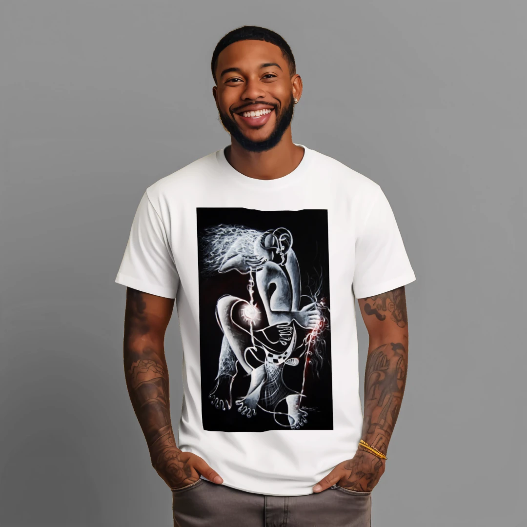 Vibration - Abstract Art Graphic Unisex T-shirt by Kai Khöl
