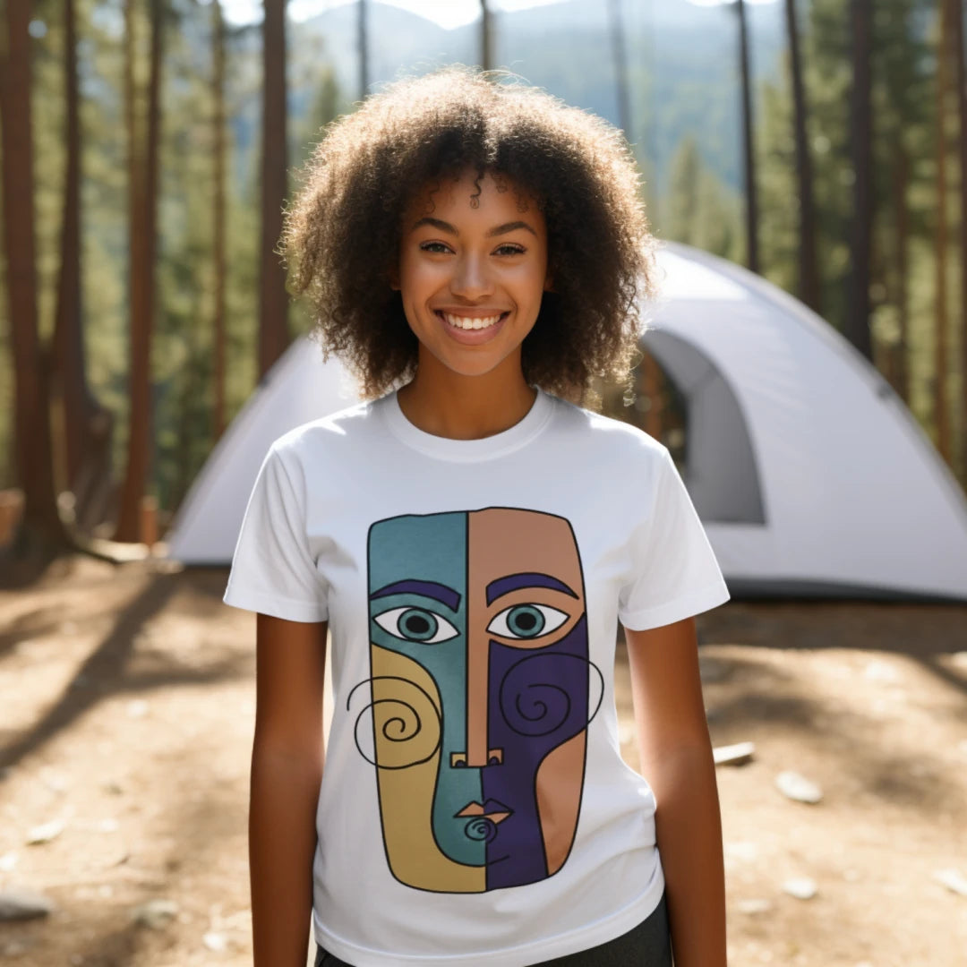 Soul In Color - Abstract Face Graphic Unisex T-shirt