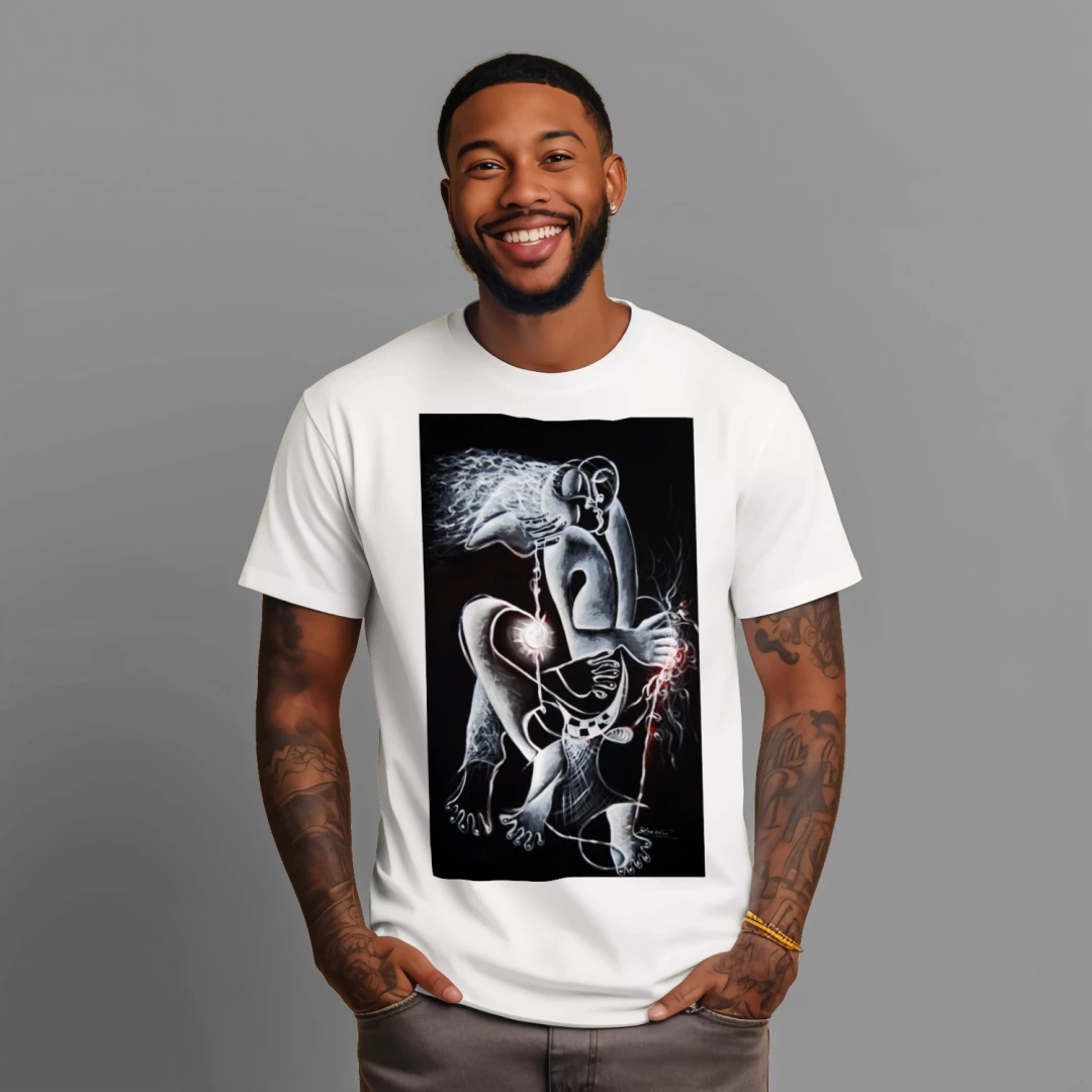 Vibration - Abstract Art Graphic Unisex T-shirt by Kai Khöl