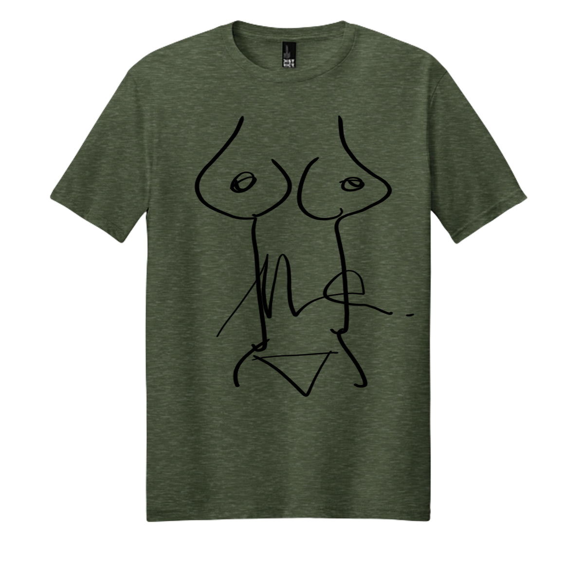 Heathered Forest Green - DM108 - FRONT