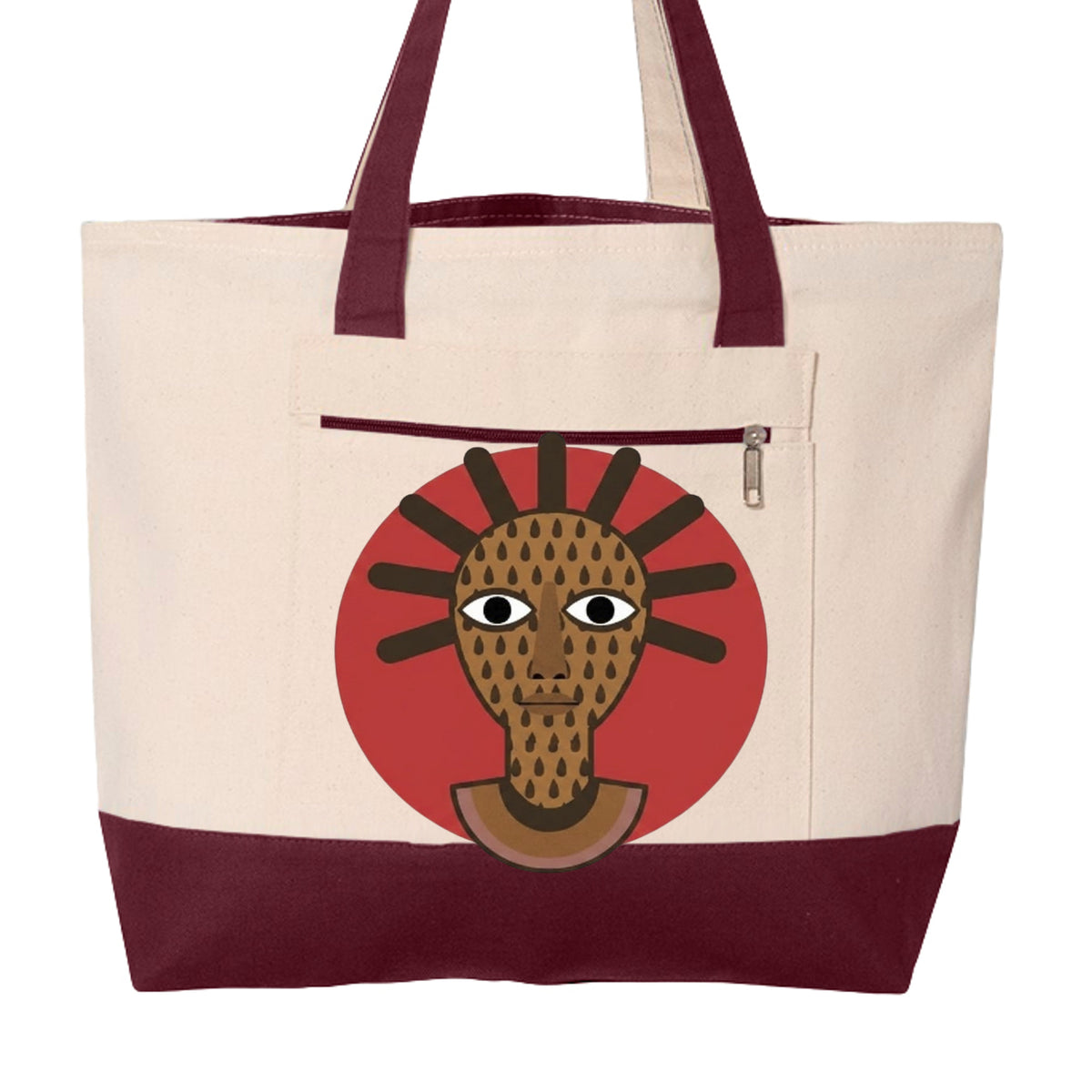 Natural/ Maroon - Q1300 - FRONT